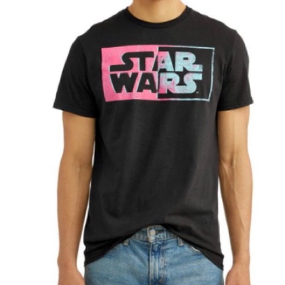 Star Wars Vision Logo Men's Black Graphic T-shirt in Size Small (34/36)